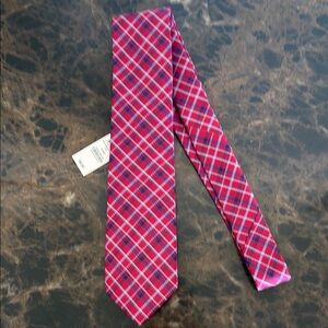 NEW! Club Room Red and Blue Plaid Tie
